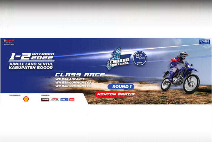 SHELL BLU CRU Yamaha Enduro Challenge Balap Ketahanan Off Road Di