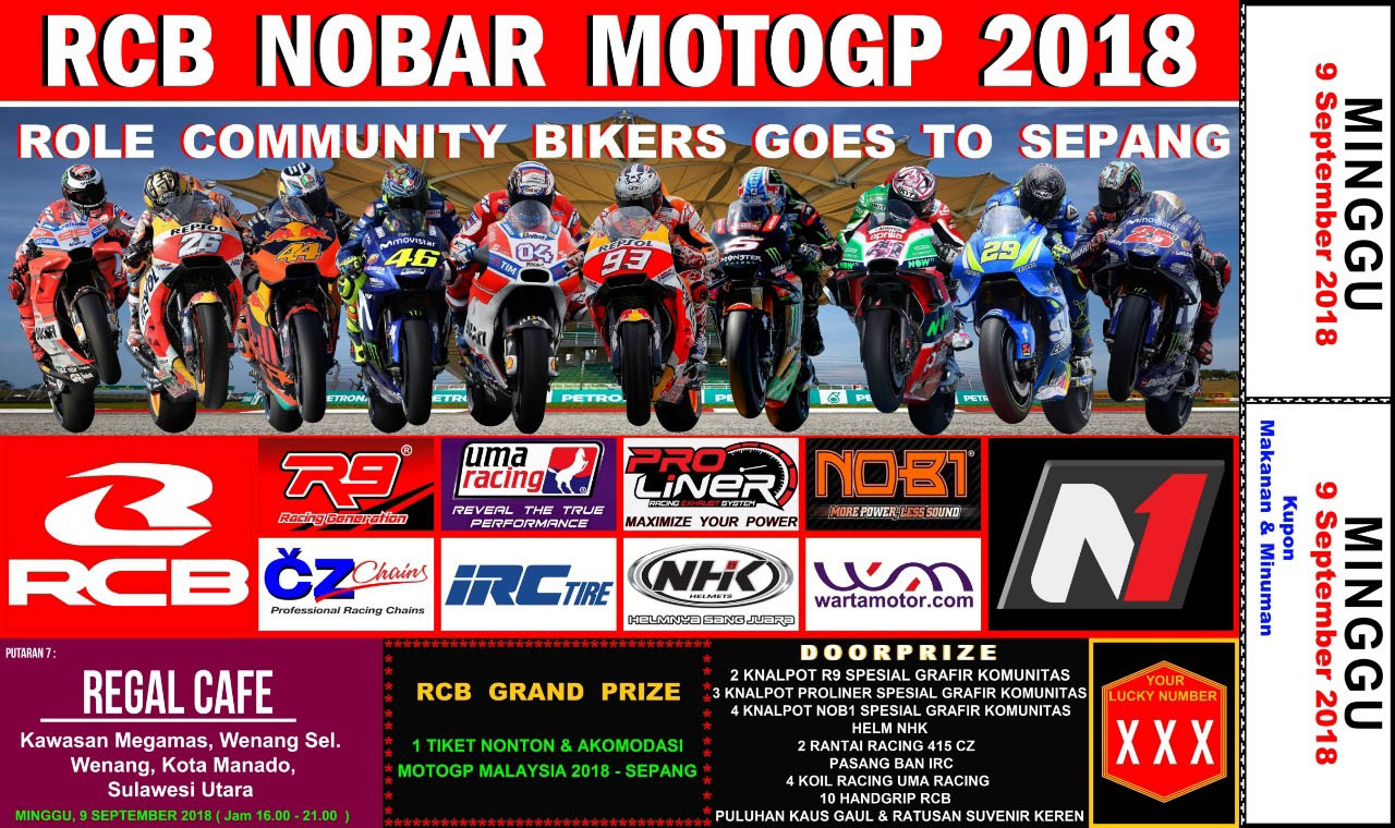 Rcb Nobar Motogp 2018 Di Manado 9 Sept Kumpul Bikers