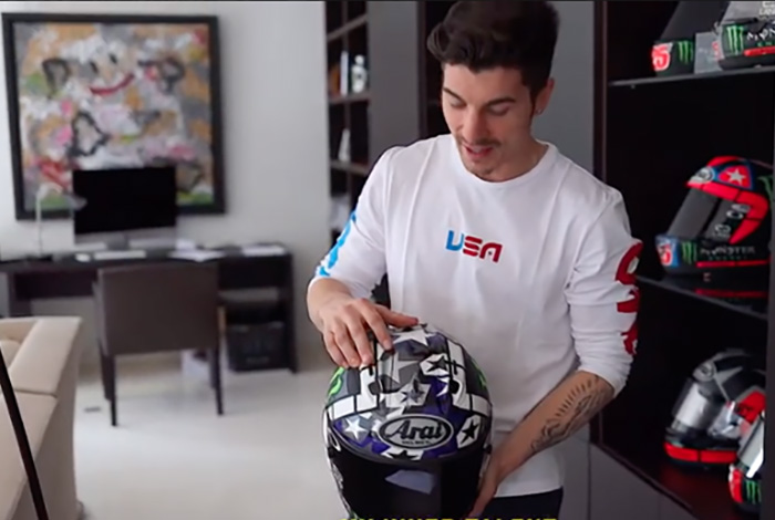 Vinales Perkenalkan Desain Helm 2021nya, Ada Makna Gambar ...