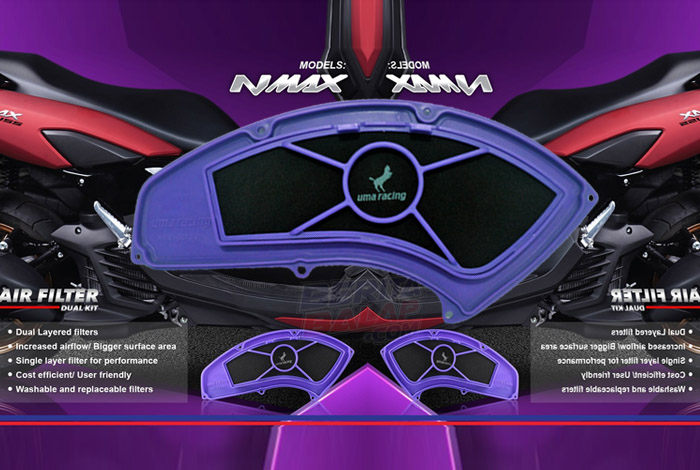 Filter Udara Dual Kit UMA Racing Buat NMax, Meningkatkan Performa Mesin