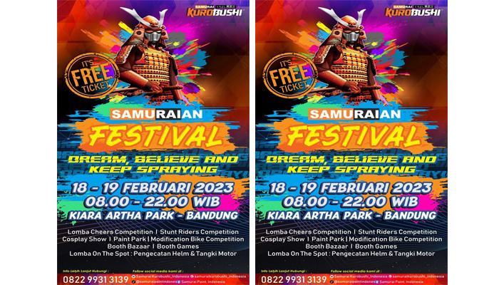 Road to Samuraian Festival 2023 Bandung : Sukses Memikat Pribadi Kreatif & Junjung Tinggi Fair Play 