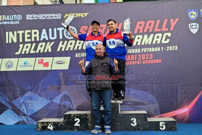 Keren ! M. Herdy (Sejahtera Abadi) Perdana Ikut Kejurnas Sprint Rally 2023 di Bandung Langsung Podium