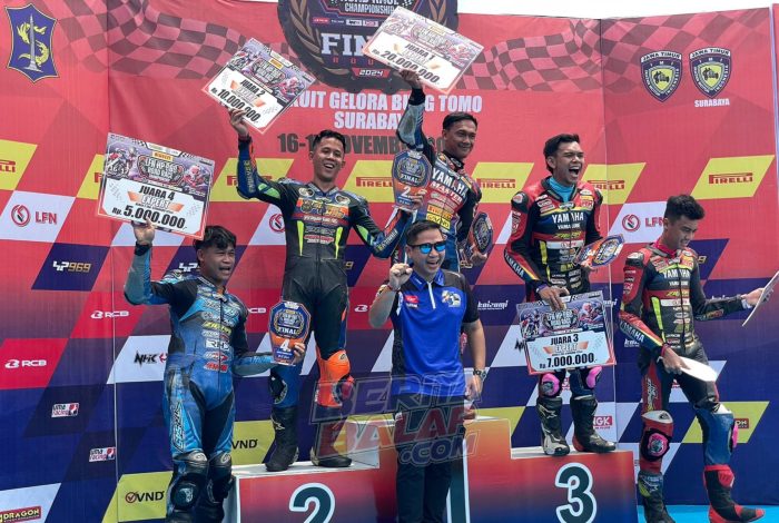 Potret Ilham Elsan Podium-4 Final LFN HP969 Road Race 2024 (1)