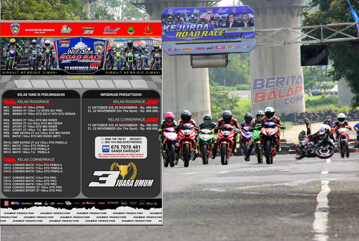 West Java Road Race Championship 2024 Kembali Hadir di Sirkuit Brigif Cimahi (23 Nov)