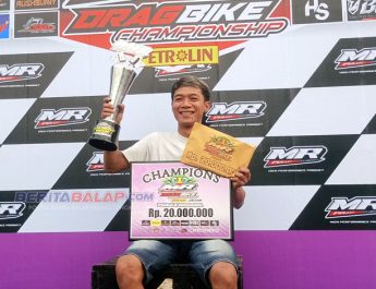 Ketat! Opick Acil Kunci Gelar JU Pemula Nasional di Grand Final MR Pulley Drag Bike
