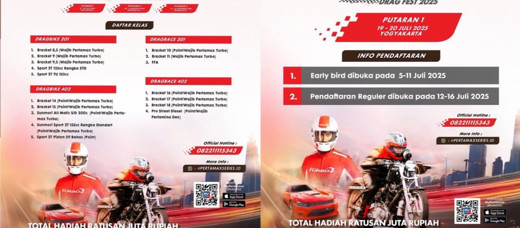 Gaspol ! Pendaftaran Pertamax Turbo Drag Fest 2025 Jogja Dibuka Sampai Hari H!