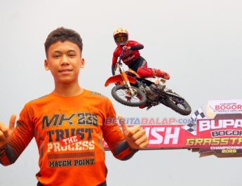 M Kafinov Tampil Superior di Bupati Bogor Grasstrack Championship 2025
