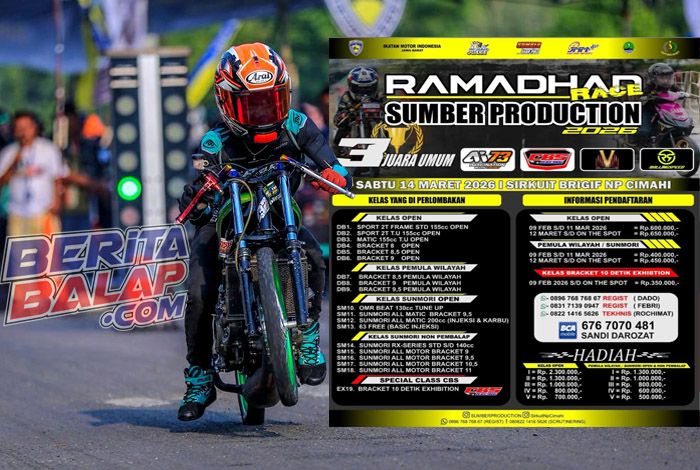 Ramadhan Race Sumber Production Drag Bike 2026 Cimahi Siap Tayang 14 Maret, Ini Info Lengkapnya…!