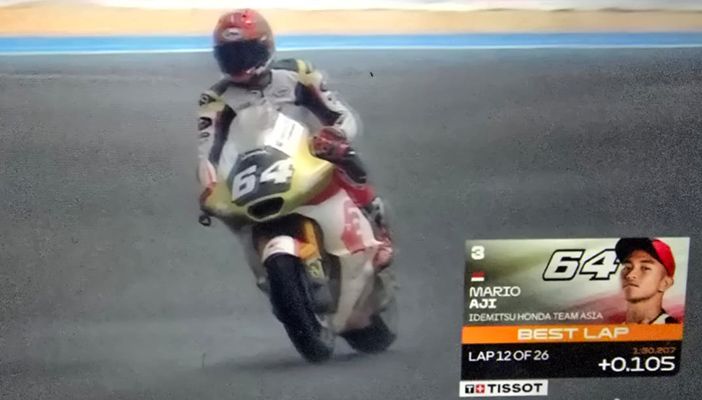 Mario Aji Posisi Ke-3 FP1 Moto2 Brasil Yang Berlangsung Dalam Lintasan Basah