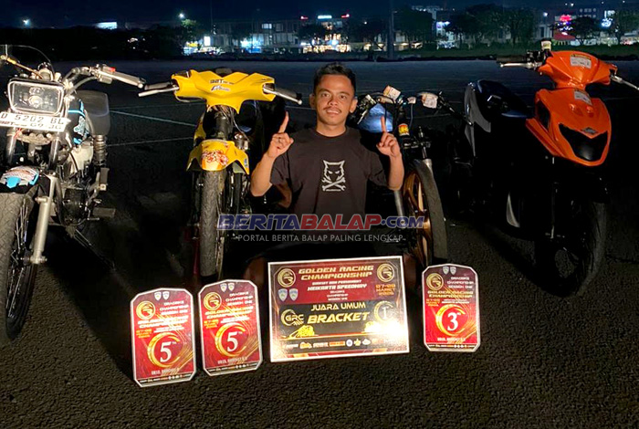 Boyong 4 Motor, Riki Butong Sabet JU Bracket di GRC Drag Bike 2026 Meikarta