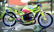 Ninja RCRB by SP76 Sapu Bersih Podium 1-3 Sport 2T 150cc Frame STD di One Day Drag Bike Sumber Production 2026 Cimahi