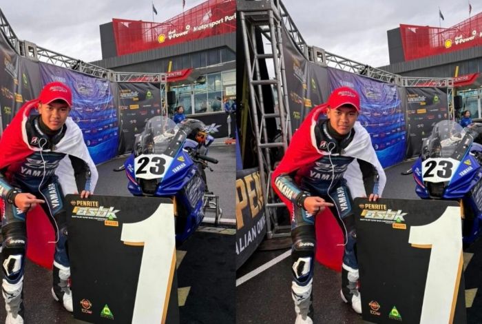 Sabian Fathul Ilmi Jos ! Podium Juara Race 1 R3 bLU cRU Asia Pasific di Australia