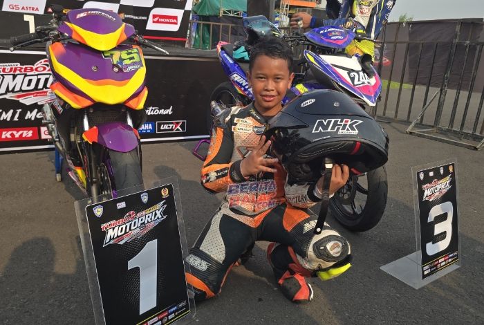 Rafi Boy Junior Raih Kemenangan Perdana di Race 1 Beginner MotoPrix 2026