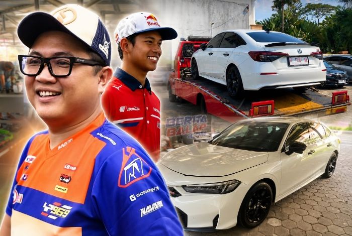 ‎Haji Putra Penuhi Janji Spesialnya, Kirim Honda Civic RS Terbaru Buat Rider Moto3 Veda Ega Pratama
