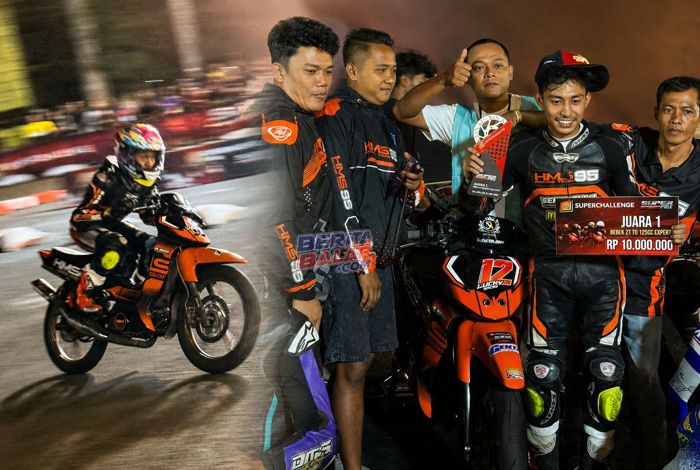 Rider Makassar Lucky Hendriansya Jawara Bebek 2 Tak Std Di Superprix 2026 Malang, Didukung Bobot Tubuh 52 Kg