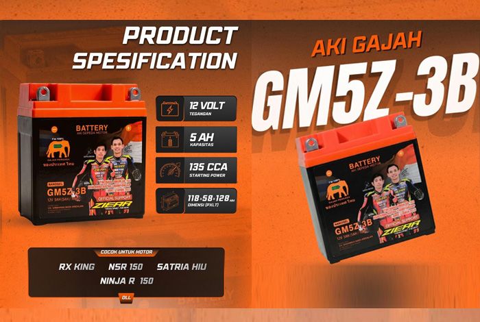 Aki Gajah ‘Jawara Asia’ Pilihan Terbaik Komunitas RX King, Ninja R dan Satria, Harga Murah-Kualitas Top ! Laris Banget di Shopee