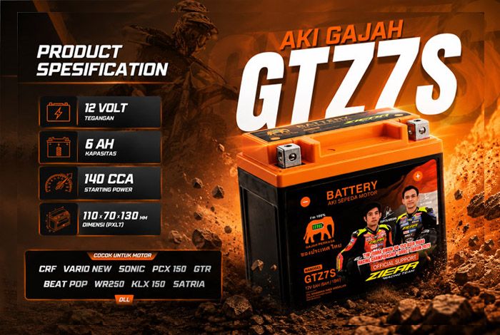 Harga Jauh Lebih Murah ! Aki Gajah Buat Matik-Bebek-Sport Terbukti di Balap Asia