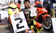 Fidel Lionel Tampil Apik, BBS Racing Team Amankan Podium Kedua MP4 Beginner Motoprix Subang