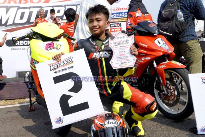 Fidel Lionel Tampil Apik, BBS Racing Team Amankan Podium Kedua MP4 Beginner Motoprix Subang