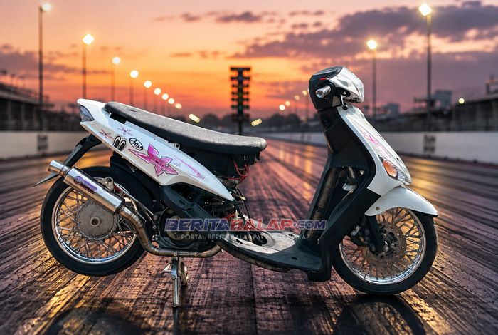 Matic 200cc Sunmory PRIVATER017 Y2Y Mulai Tunjukkan Progres di Dragbike Indramayu