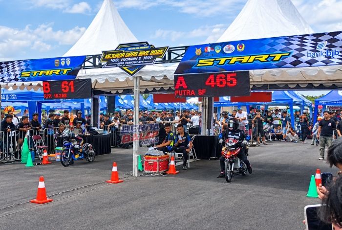 Starter Tembus 600, Peserta dan Penonton Kejurda Drag Bike Jabar 2026 Dapat Makan Siang