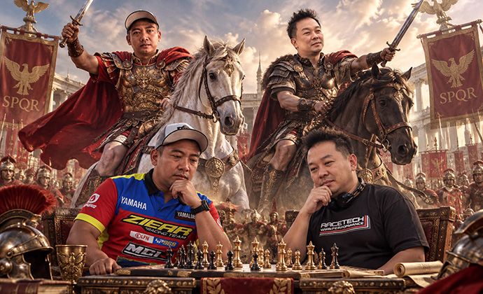 Dua Mekanik Road Race Terlaris 2026 Bima Aditya ‘The Strokes55’ dan Leon Chandra ‘Racetech’ ?