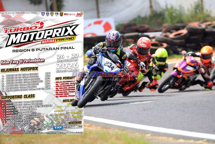 Final Kejurnas Motoprix 2026 Region B Siap Tayang di Mijen (26-27 Sept)
