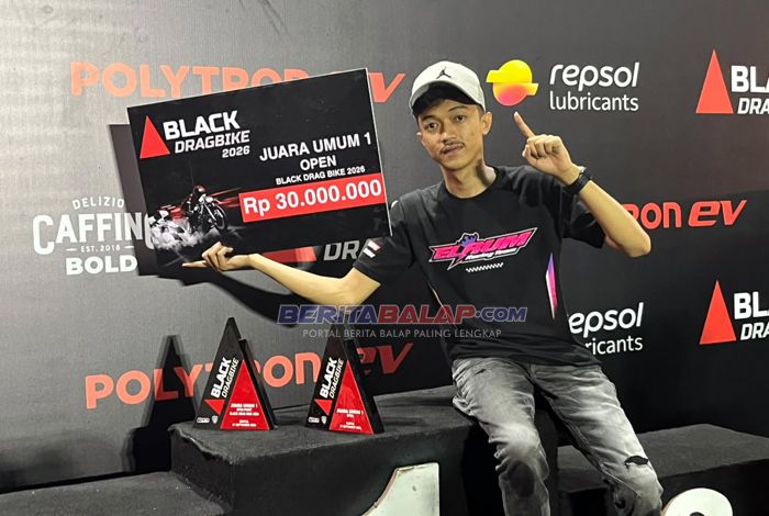 Final Black Drag Bike 2026 : Elrum Racing Team Sukses Kawal Ilham Unyil Tiada Lawan di Kelas Open