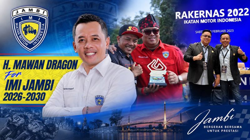 Ketum IMI Jambi Guntur Muchtar Dukung Haji Mawan Dragon Pimpin IMI Jambi 2026-2030