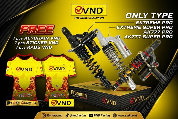 Yang Lagi Rame! Buat Mio, Beat & Vario 125, Sok VND Extreme Super Pro