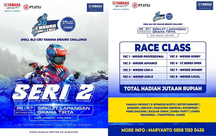YEC Seri 2 Siap Hadir Di Sidoarjo, 8 Kelas Balap Enduro Bakal Dipertandingkan, Ini Info Pentingnya !