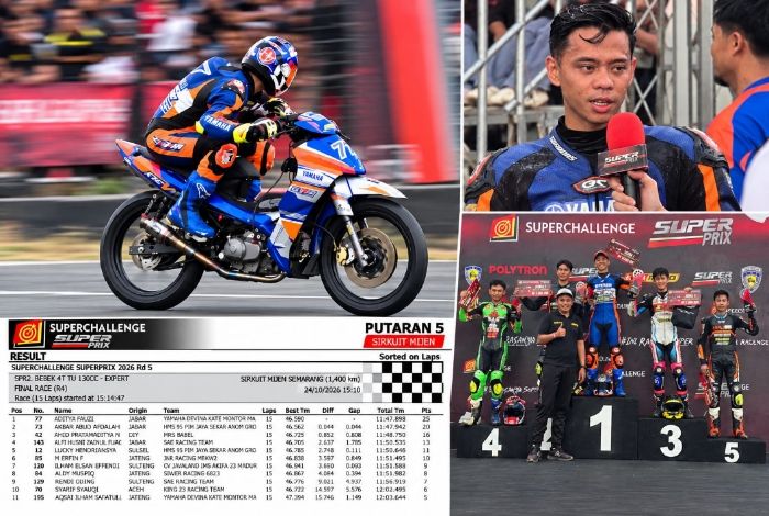 5TP Kate Montor Maboer Jawara Seri Final Superprix 2026 Mijen, Tarung Ketat Aditya Fauzi Vs Akbar Abud
