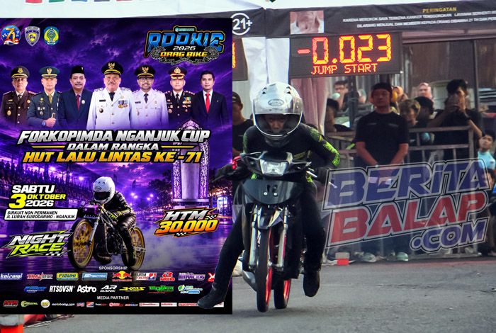 Matapanah Rookie Drag Bike 2026 Siap Tayang di Nganjuk (3 Okt), Buka 25 Kelas dan Banyak Bonus Menanti!