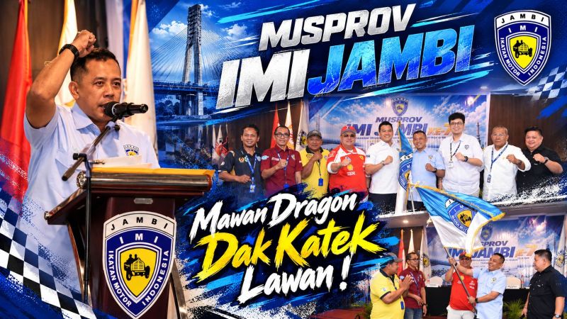 Mawan Dragon “Dak Katek Lawan” Menang Aklamasi ! Terpilih Ketum IMI Provinsi Jambi
